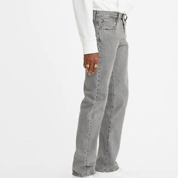 Levi’s 501 ORIGINAL FIT JEANS Straight Gray Men's - Picture 2 of 5